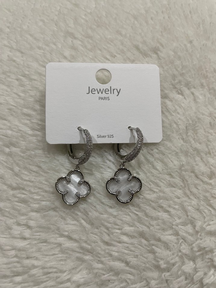 Van Cleef model zirkon taşlı küpe seti - Görsel 4