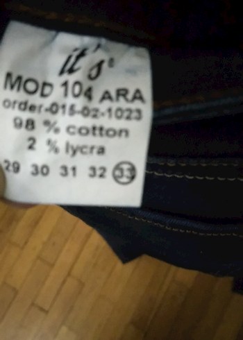 Lacivert Kadın Denim Jean 33 BEDEN - Görsel 5