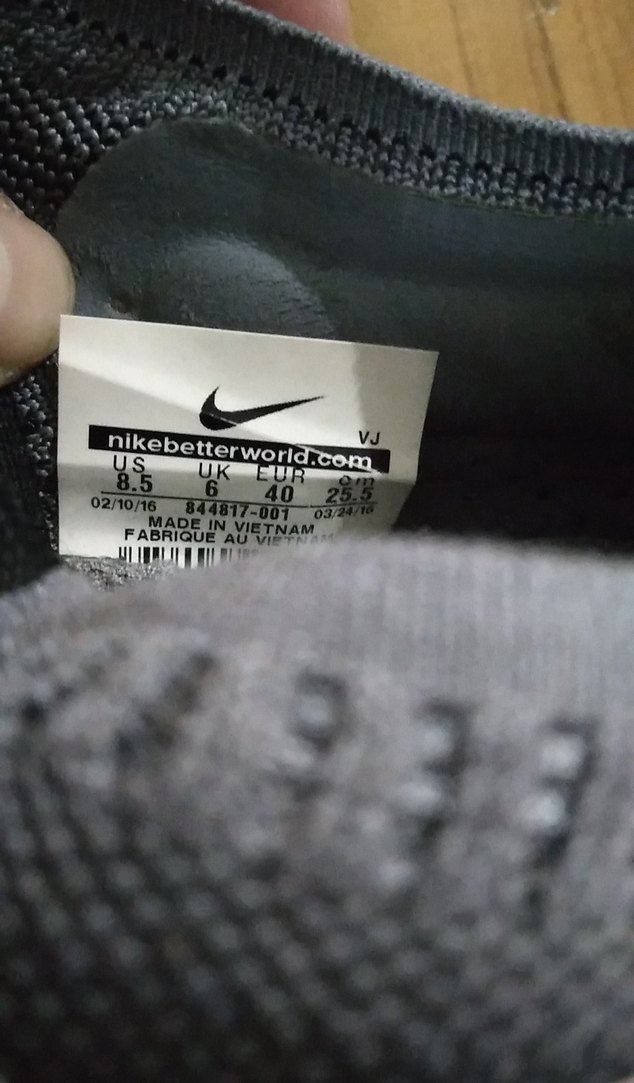 NIKE 40 No  Siyah Gri, Bağcıklı, Tekstil Spor Ayakkabı - Görsel 5