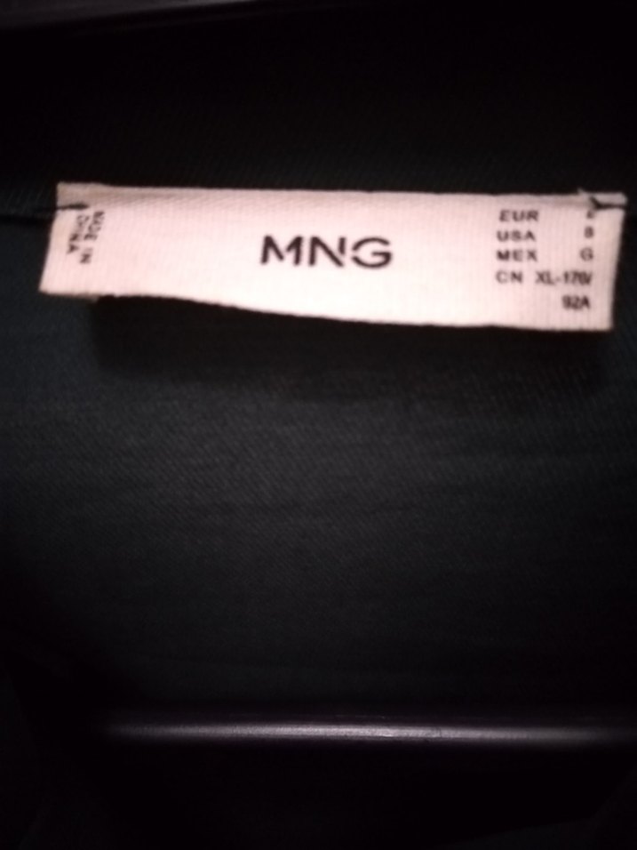 MANGO Koyu Yeşil Kemerli Midi Elbise - Görsel 4