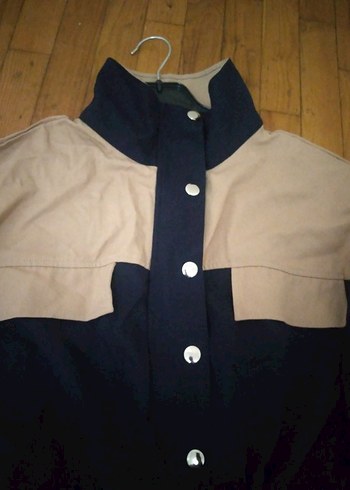 Uzun Kollu, Metal Düğmeli, Cepli Kadın Kumaş Tulum - Görsel 4