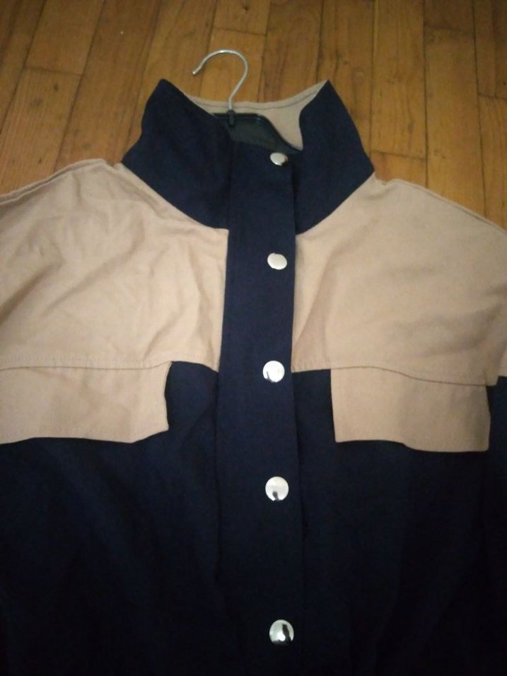 Uzun Kollu, Metal Düğmeli, Cepli Kadın Kumaş Tulum - Görsel 4