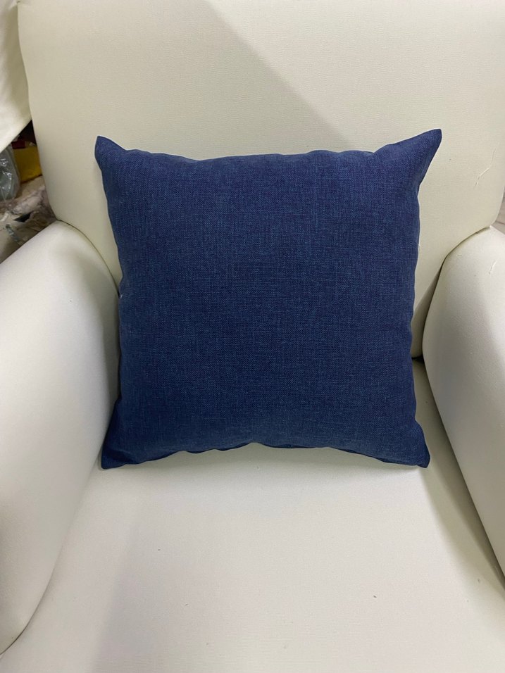 Lacivert Düz Modern Dekoratif Yastık - Görsel 2