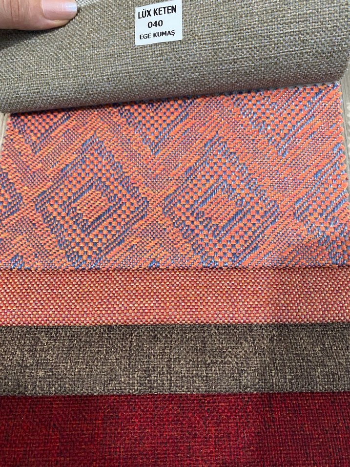 Bohem Çok Renkli kırlent Kumaşları - Görsel 5