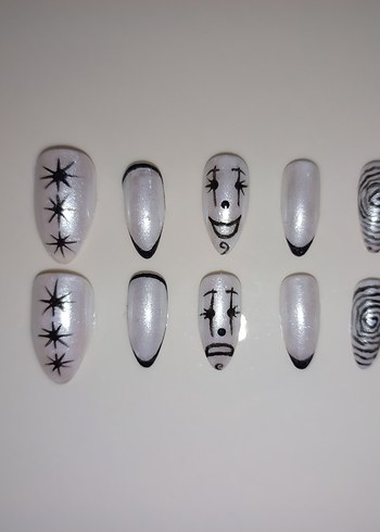 İnci tozlu takma tırnak - Görsel 3