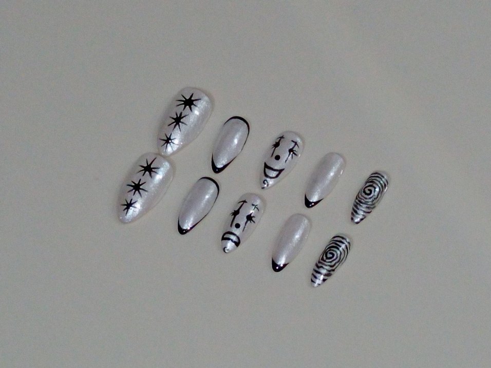 İnci tozlu takma tırnak - Görsel 2