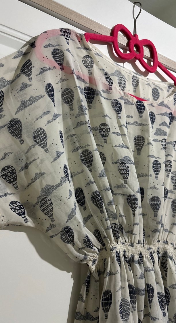 Bohem Desenli Kısa Kollu bluz - Görsel 2