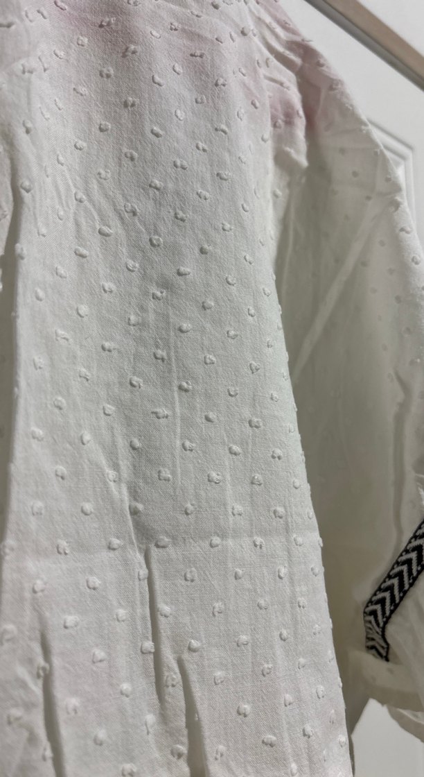 Nakışlı V Yaka Bohem Kadın Bluz - Görsel 5