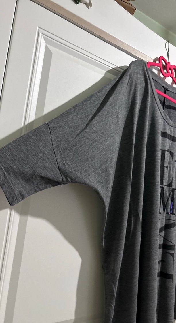 Gri Baskılı Salaş bluz - Görsel 2