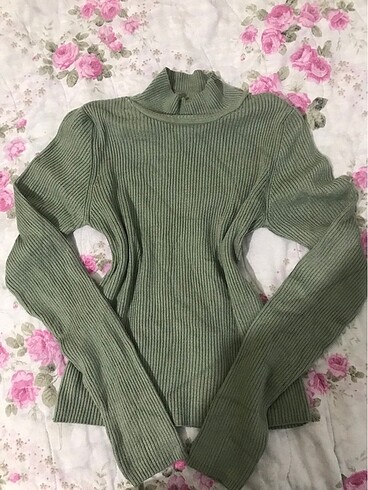 vintage yeşil bluz