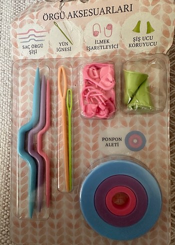 Pastel Renkli Örgü Aksesuar Seti