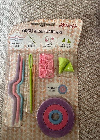 Pastel Renkli Örgü Aksesuar Seti