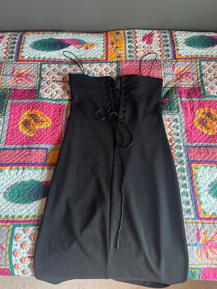 İnce Askılı Siyah elbise - Görsel 2