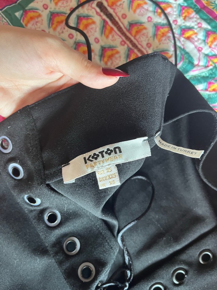 İnce Askılı Siyah elbise - Görsel 3