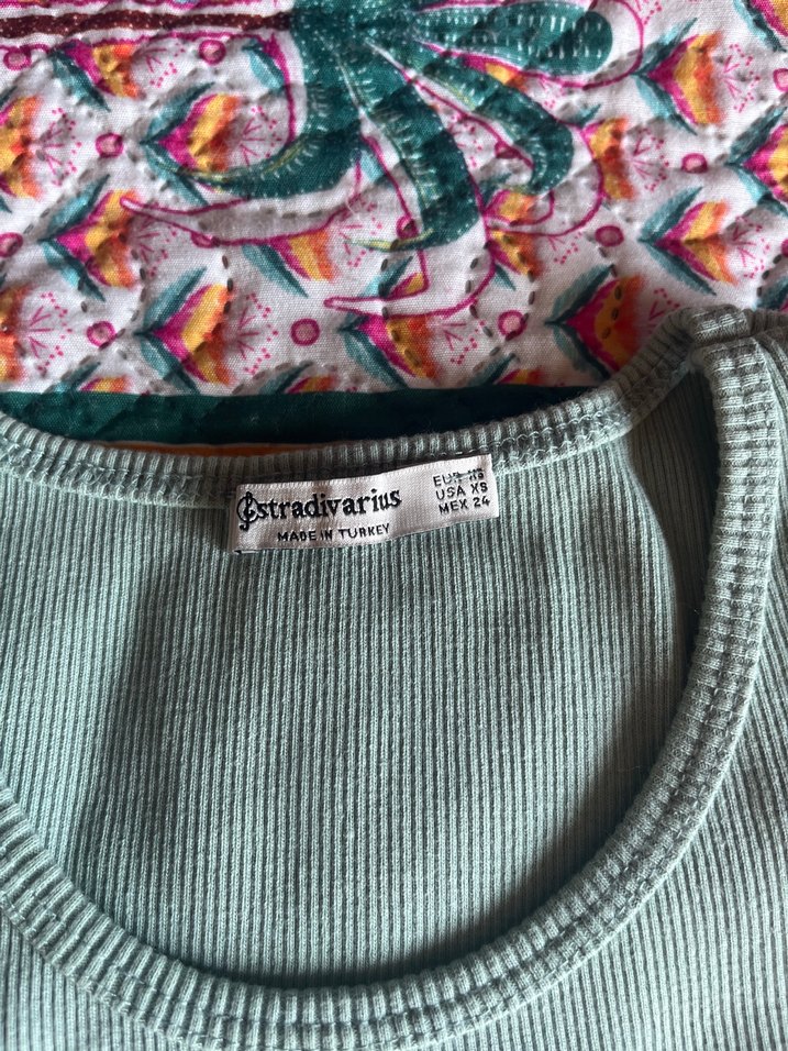 Buz mavisi Örgü Bohem Atlet - Görsel 2