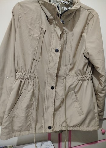 Bej Düğmeli Midi Kadın Ceket - Görsel 2