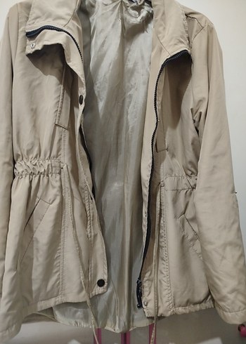 Bej Düğmeli Midi Kadın Ceket - Görsel 4