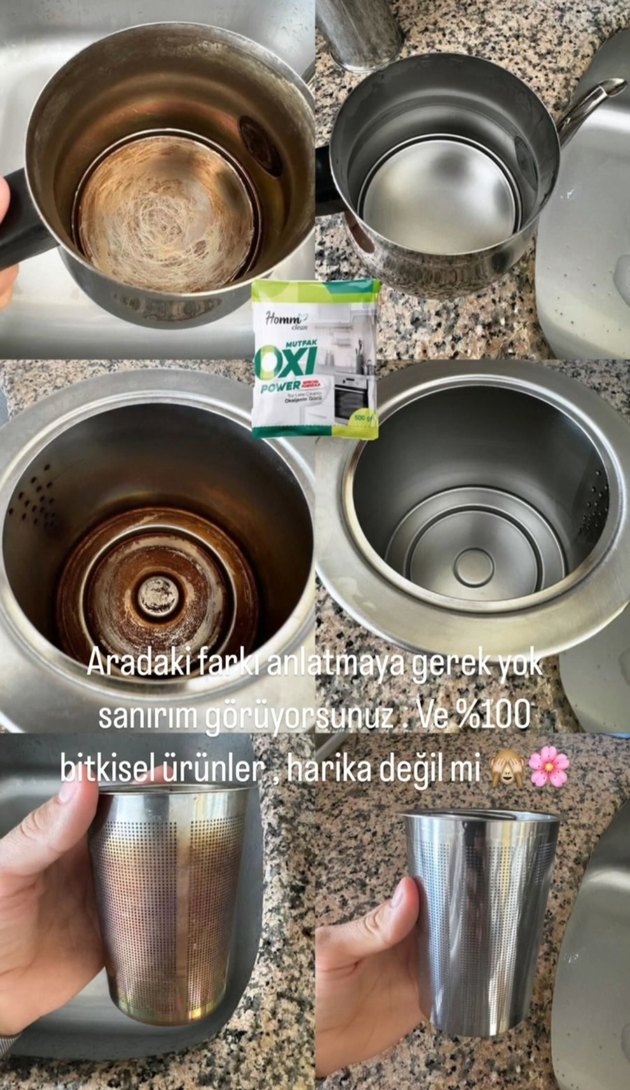 Homm Clean Oxi Power Mutfak Toz Temizleyici 500g - Görsel 3
