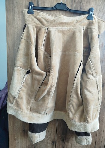 Kahverengi Süet Kemerli Midi Kadın Ceket - Görsel 2