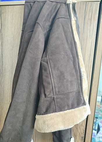 Kahverengi Süet Kemerli Midi Kadın Ceket - Görsel 3