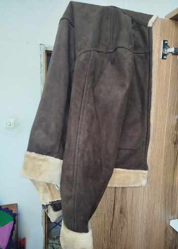 Kahverengi Süet Kemerli Midi Kadın Ceket - Görsel 5