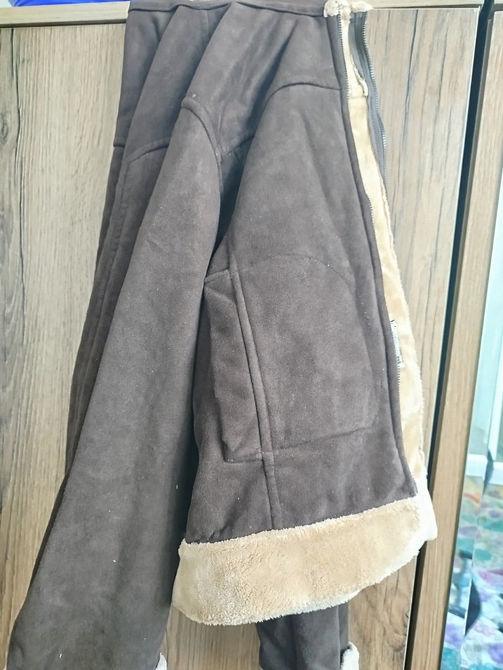 Kahverengi Süet Kemerli Midi Kadın Ceket - Görsel 3