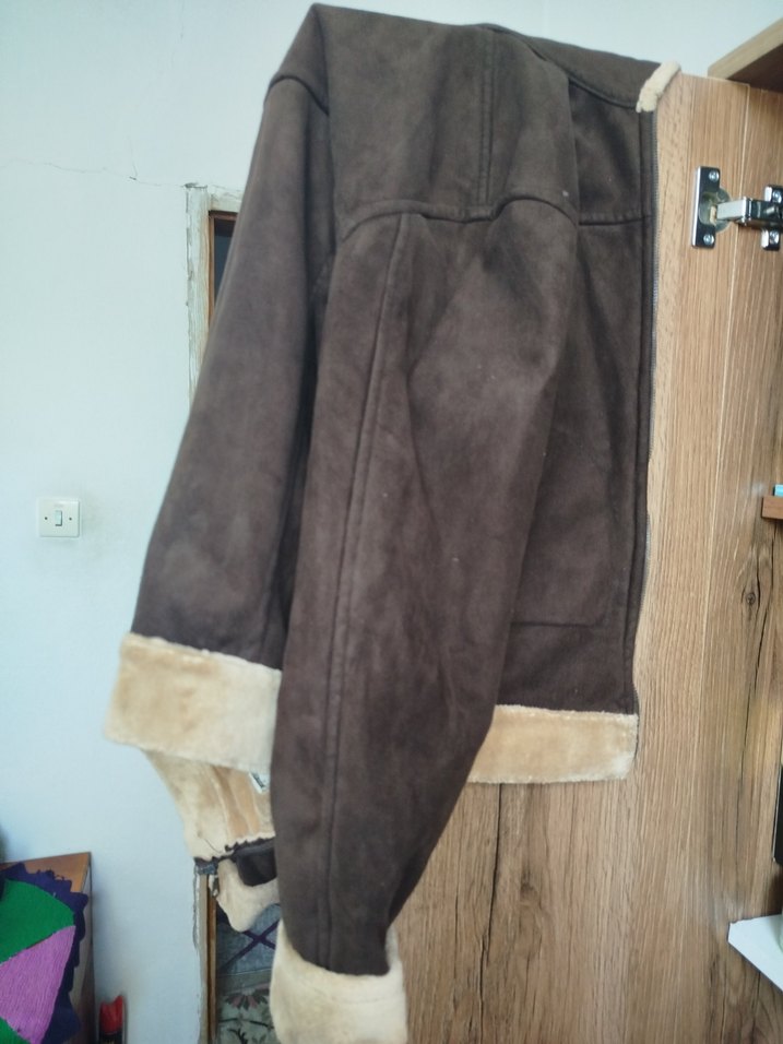 Kahverengi Süet Kemerli Midi Kadın Ceket - Görsel 5