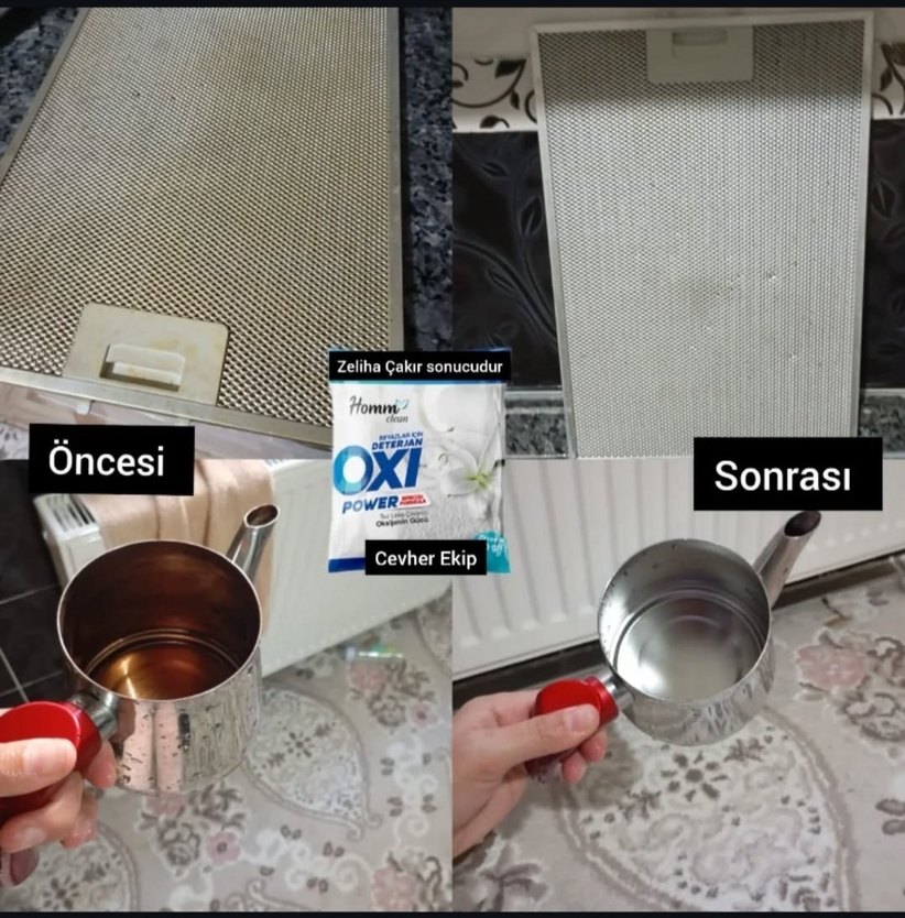 Homm Clean Oxi Power Mutfak Tozu 500 gr - Görsel 3