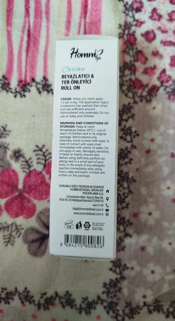 Hommy Beyazlatıcı ve Ter Önleyici Roll-On 75ml - Görsel 2