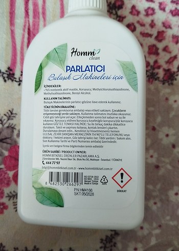 Homma bulaşık makinesi parlatıcı 500ml - Görsel 2