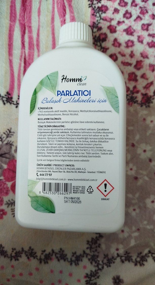 Homma bulaşık makinesi parlatıcı 500ml - Görsel 2