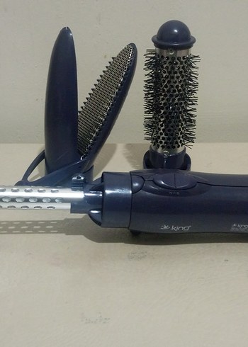 KİNG 1000W Çok Fonksiyonlu Saç Şekillendirici Set - Görsel 3