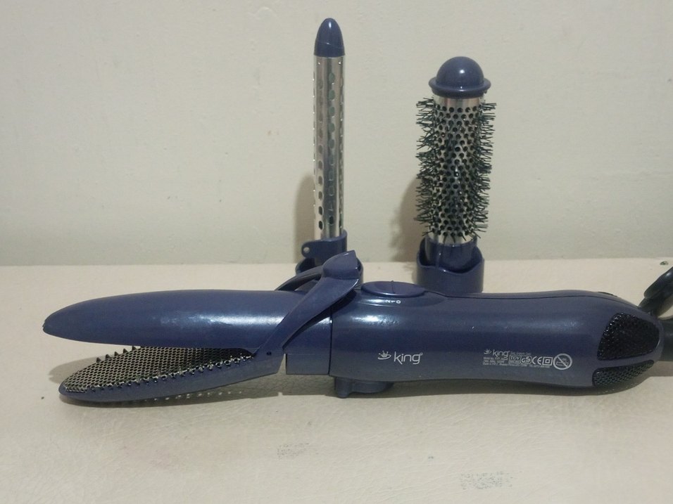 KİNG 1000W Çok Fonksiyonlu Saç Şekillendirici Set - Görsel 5