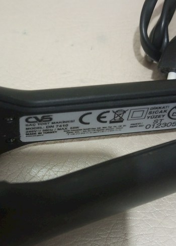 CVS Kırmızı Siyah Saç Tost Makinesi - Görsel 3