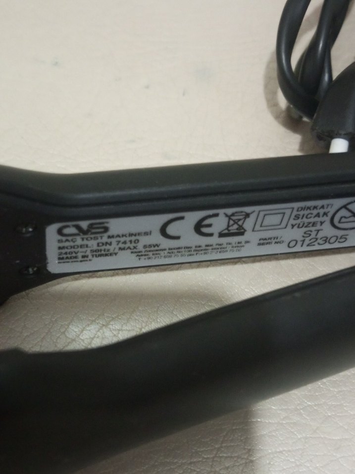 CVS Kırmızı Siyah Saç Tost Makinesi - Görsel 3