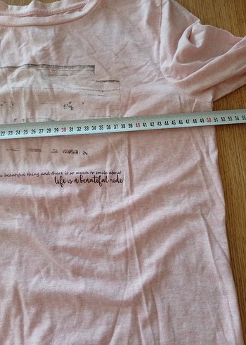 Pembe Hamile Uzun Kollu Baskılı Tişört - Görsel 4