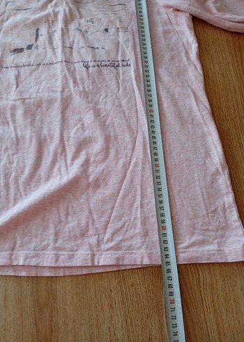 Pembe Hamile Uzun Kollu Baskılı Tişört - Görsel 3