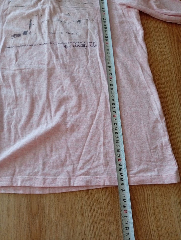 Pembe Hamile Uzun Kollu Baskılı Tişört - Görsel 3