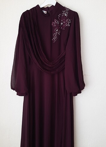42 Beden bordo Renk Abiye elbise