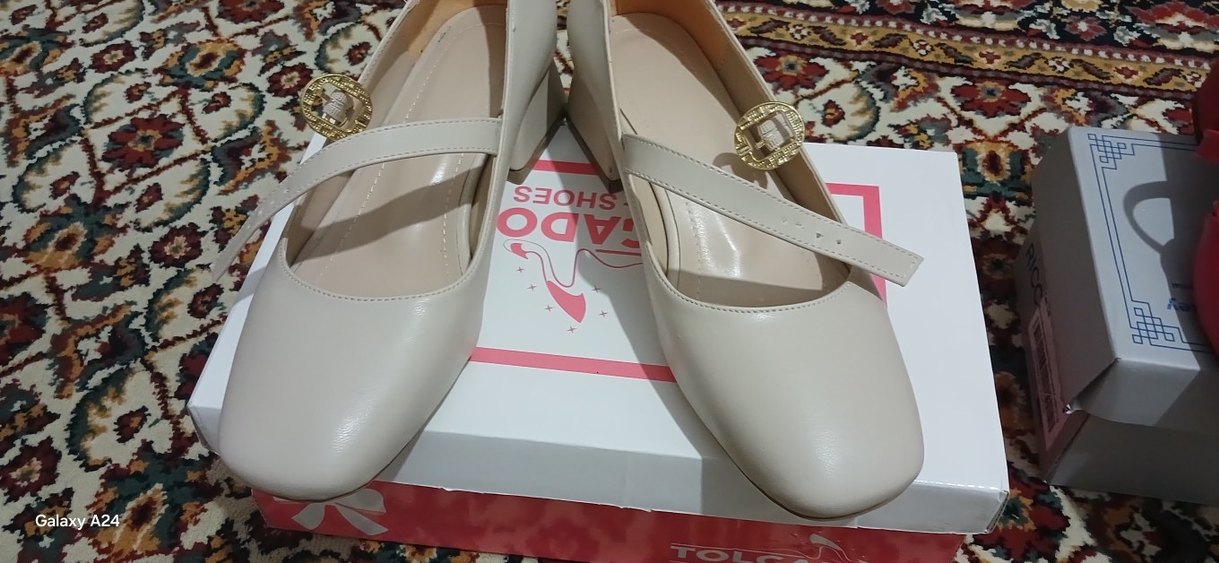 Bej Tokalı Kadın Topuklu Ayakkabı - Görsel 2