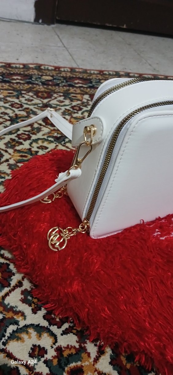 Beyaz Deri Kadın Çanta - Walent - Görsel 3