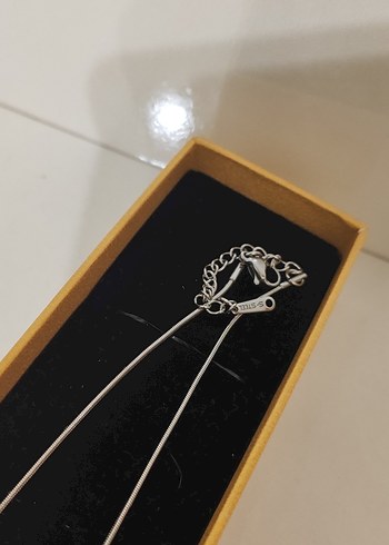 Beden Çelik Kalp Detaylı Gümüş Kolye