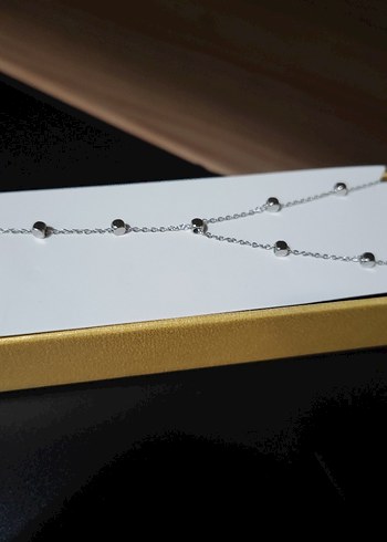 İkili Boncuklu Gümüş Şahmeran Seti - Görsel 5