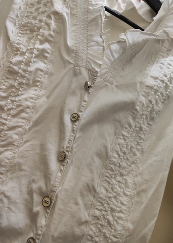 Beyaz Kız Çocuk Gömlek 13/14 Yaş - Görsel 2