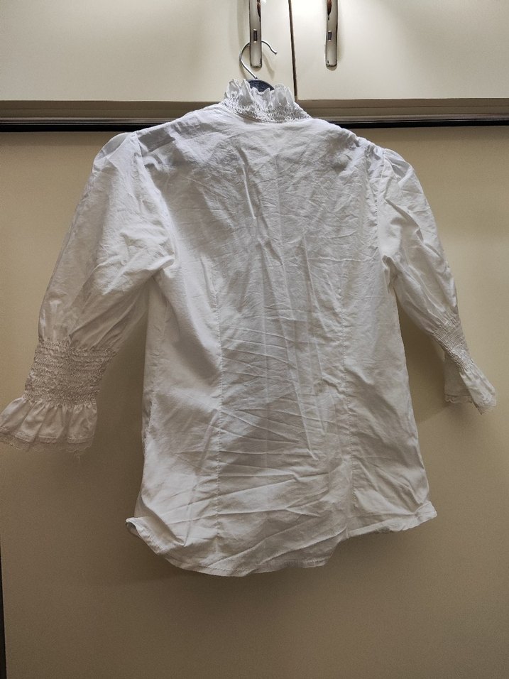 Beyaz Kız Çocuk Gömlek 13/14 Yaş - Görsel 4