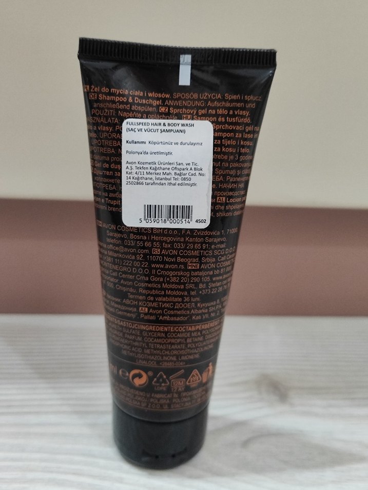 Avon Fullspeed Saç ve Vücut Şampuanı 75ml - Görsel 2