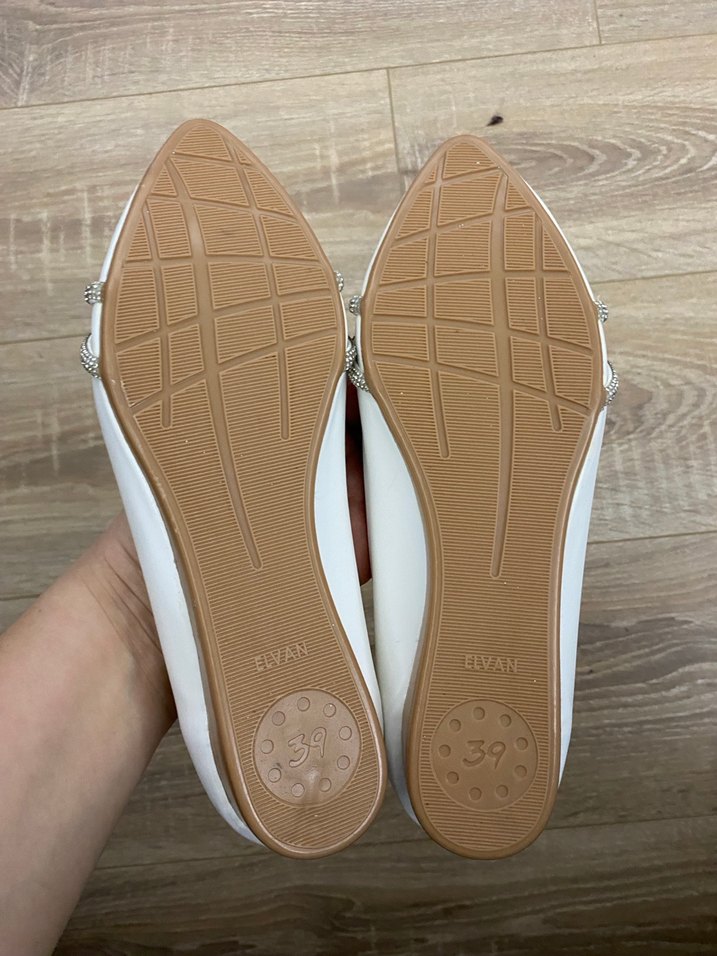 Beyaz Kadın Babet Düğün Ayakkabısı - Görsel 2