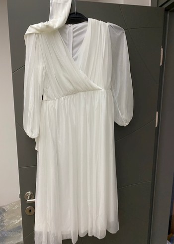 Beyaz abiye nikah elbisesi - Görsel 2