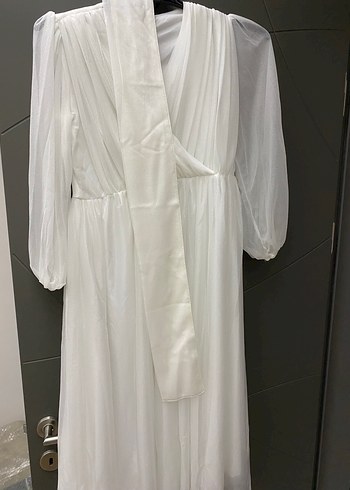 Beyaz abiye nikah elbisesi - Görsel 3