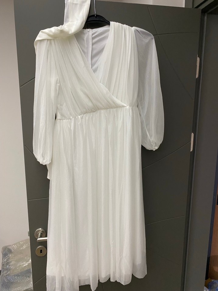 Beyaz abiye nikah elbisesi - Görsel 2